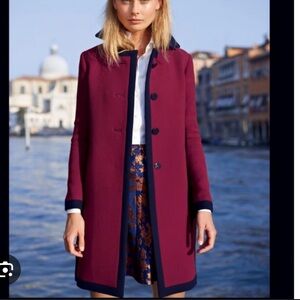 J. Crew Burgundy and Navy  Coat